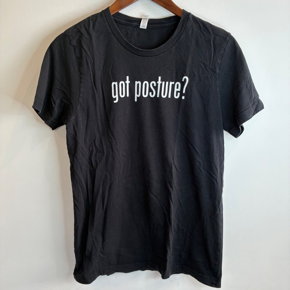 Bella Canvas Got Posture Keystone Chiropractic Graphic T-Shirt Black Medium